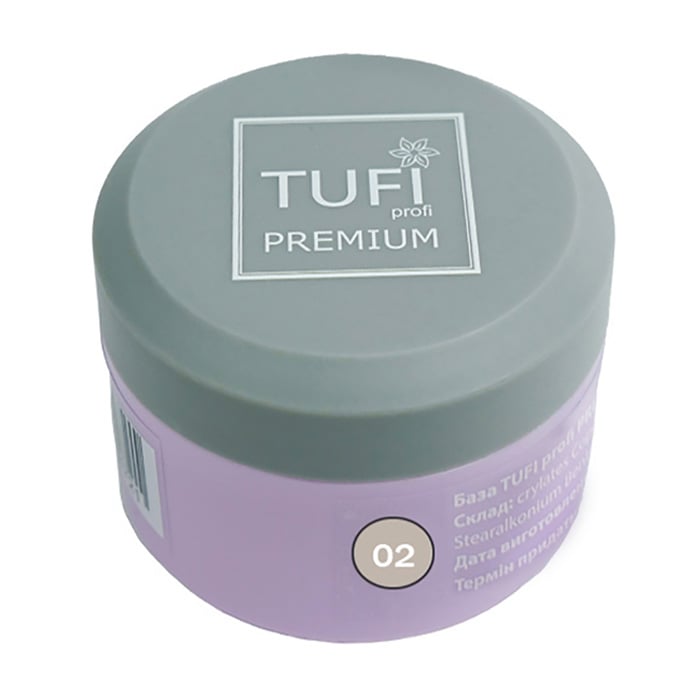 Уцінка! База для гель-лаку Tufi Profi Premium Rubber French Base 02 Кавовий пломбір, 30 мл