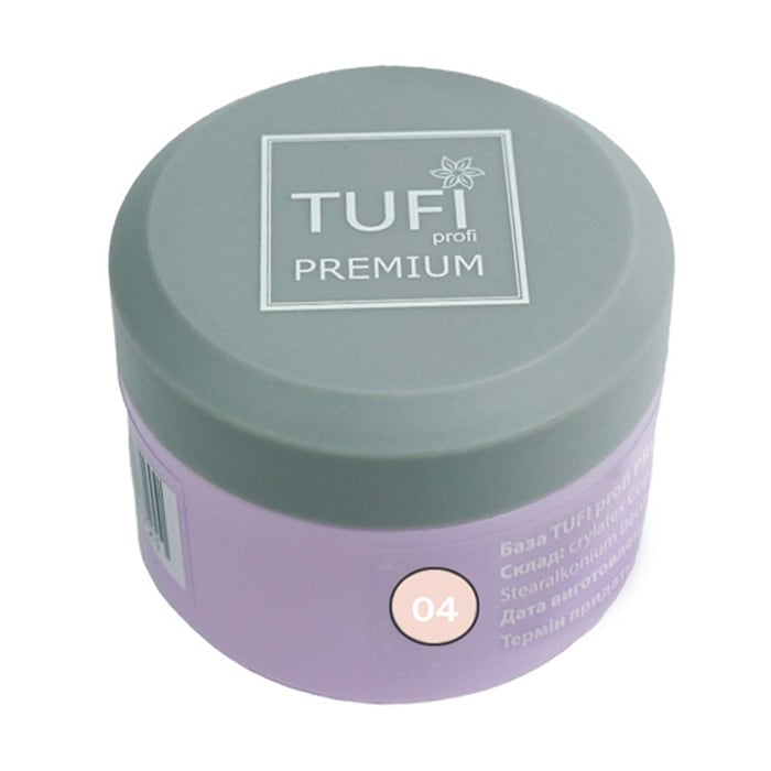 Уцінка! База для гель-лаку Tufi profi Premium Rubber French Base 04 Полуниця з вершками, 30 мл